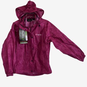 FROGG TOGGS size L WATERPROOF BREATHABLE ALL PURPOSE Rain Jacket Cherry Black